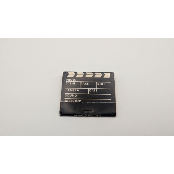 Vintage Movie Clapperboard Matchbook Sam Talsky Los Angeles Unused Hollywood - Picture 1 of 2